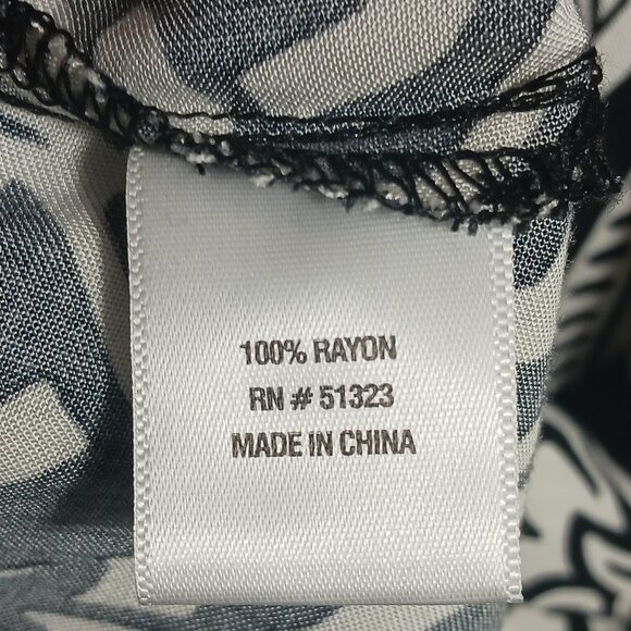 MSK, Black & White Paisley Sleeveless Maxi Dress, EUC, Beachy, Vacation, Boho - Picture 15 of 16